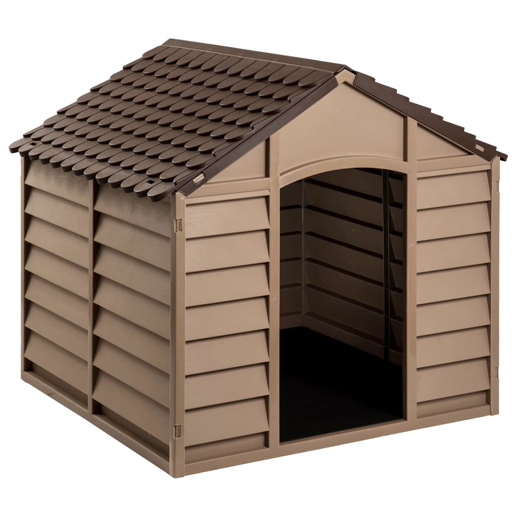 Vidaxxl niche pour chien 86x84x82 cm polypropylène marron