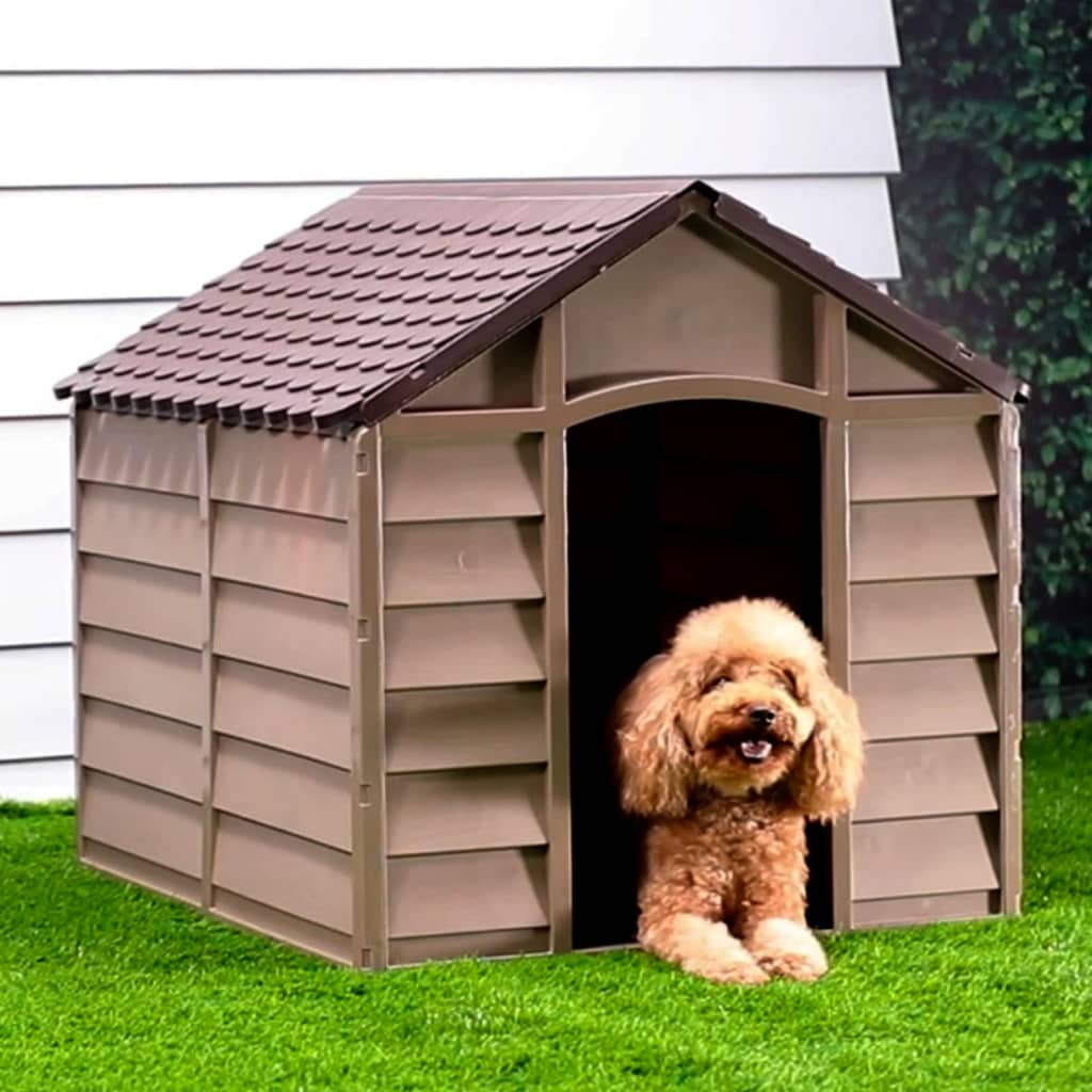 Vidaxxl niche pour chien 86x84x82 cm polypropylène marron