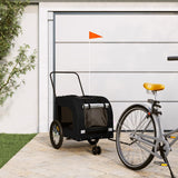 Vidaxl Dog Bike Trailer Oxford Fabric et Iron Black