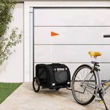 Vidaxl Dog Bike Trailer Tessuto Oxford e Iron Black