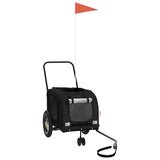 VidaXL remorque vélo pour chien tissu oxford et fer noir