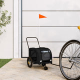 VidaXL remorque vélo pour chien tissu oxford et fer noir
