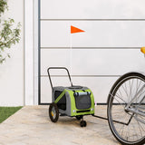 Vidaxl Dog Bike Trailer Oxford Fabric et Green et noir