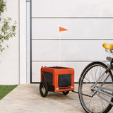 Vidaxl Dog bike trailer Oxford fabric and iron orange and black