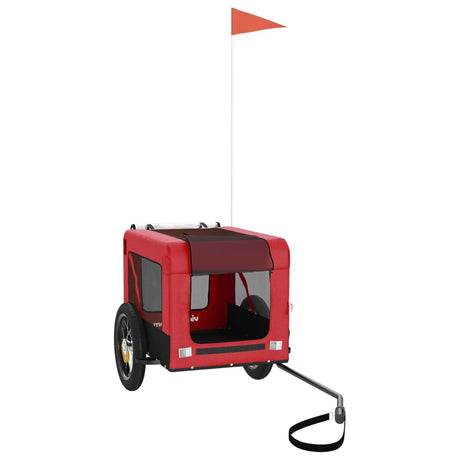 VidaXL remorque vélo pour chien tissu oxford et fer rouge et noir