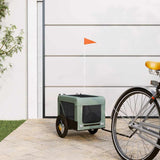 VidaXL Remorque vélo pour chien tissu oxford et gris fer et noir