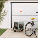 Vidaxl Dog Bike Trailer Oxford Fabric et Fer Grey and Black