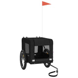 VidaXL remorque vélo pour chien tissu oxford et fer noir