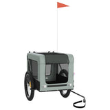 VidaXL remorque vélo pour chien tissu oxford et gris fer et noir