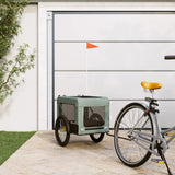 VidaXL remorque vélo pour chien tissu oxford et gris fer et noir