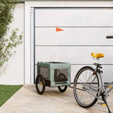 Vidaxl Dog Bike Trailer Oxford Fabric oraz żelazny szary i czarny