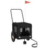 Vidaxl hondenfietstrailer oxford stof en ijzer zwart