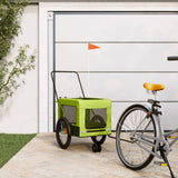 Vidaxl Dog Bike Trailer Oxford Fabric oraz żelaza zielona i czarna