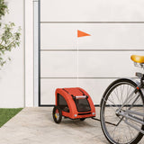 Vidaxl Dog Bike Trailer Oxford Fabric et Iron Orange