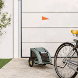 VidaXL remorque vélo pour chien tissu oxford et gris fer