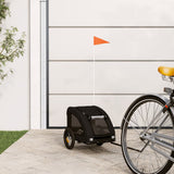 VidaXL remorque vélo pour chien tissu oxford et fer noir