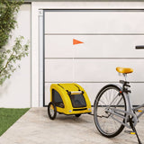 VidaXL remorque vélo pour chien tissu oxford et jaune fer