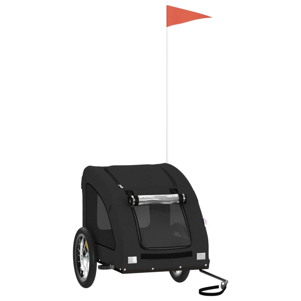 VidaXL remorque vélo pour chien tissu oxford et fer noir