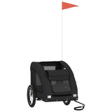 VidaXL remorque vélo pour chien tissu oxford et fer noir