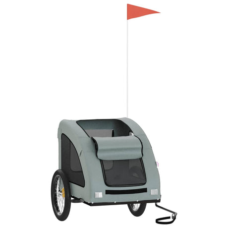 VidaXL remorque vélo pour chien tissu oxford et gris fer