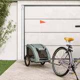 VidaXL remorque vélo pour chien tissu oxford et gris fer
