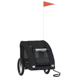 VidaXL remorque vélo pour chien tissu oxford et fer noir