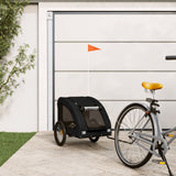 VidaXL remorque vélo pour chien tissu oxford et fer noir