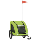 VidaXL remorque vélo pour chien tissu oxford et vert fer