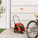 Vidaxl Dog bike trailer Oxford fabric and iron orange and gray