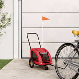VidaXL remorque vélo pour chien tissu oxford et fer rouge