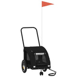 VidaXL remorque vélo pour chien tissu oxford et fer noir