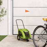 Vidaxl Dog Bike Trailer Oxford Tessuto e Green di ferro