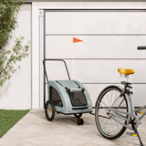 VidaXL remorque vélo pour chien tissu oxford et gris fer