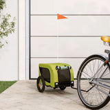 Vidaxl Dog Bike Trailer Oxford Fabric et Green et noir
