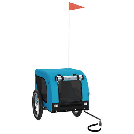 Vidaxl Dog Bike Trailer Oxford Fabric et Fer Bleu et noir