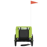 Vidaxl Dog Bike Trailer Oxford Fabric et Green et noir