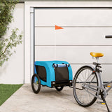 Vidaxl Dog Bike Trailer Oxford Tessuto e blu di ferro e nero