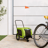 Vidaxl Dog Bike Trailer Oxford Fabric et Green et noir