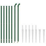 Clôture grillagée Vidaxxl avec ancrages au sol 1,1x10 m vert