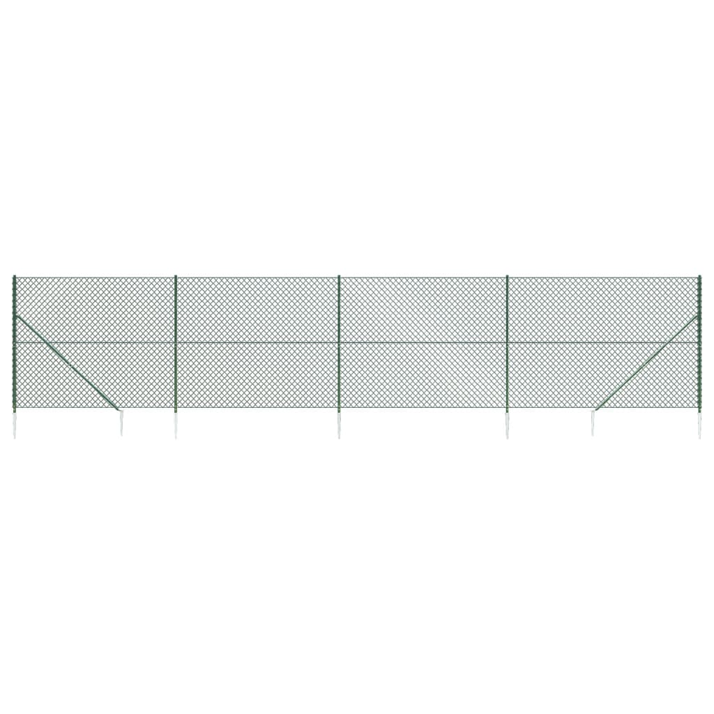 VidaXL Gaashek with ground anchors 1.4x10 m green