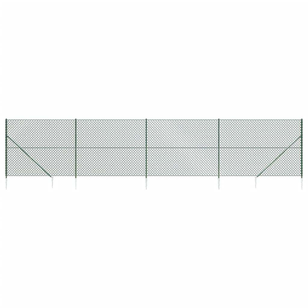 VidaXL Gaashek with ground anchors 1.6x10 m green