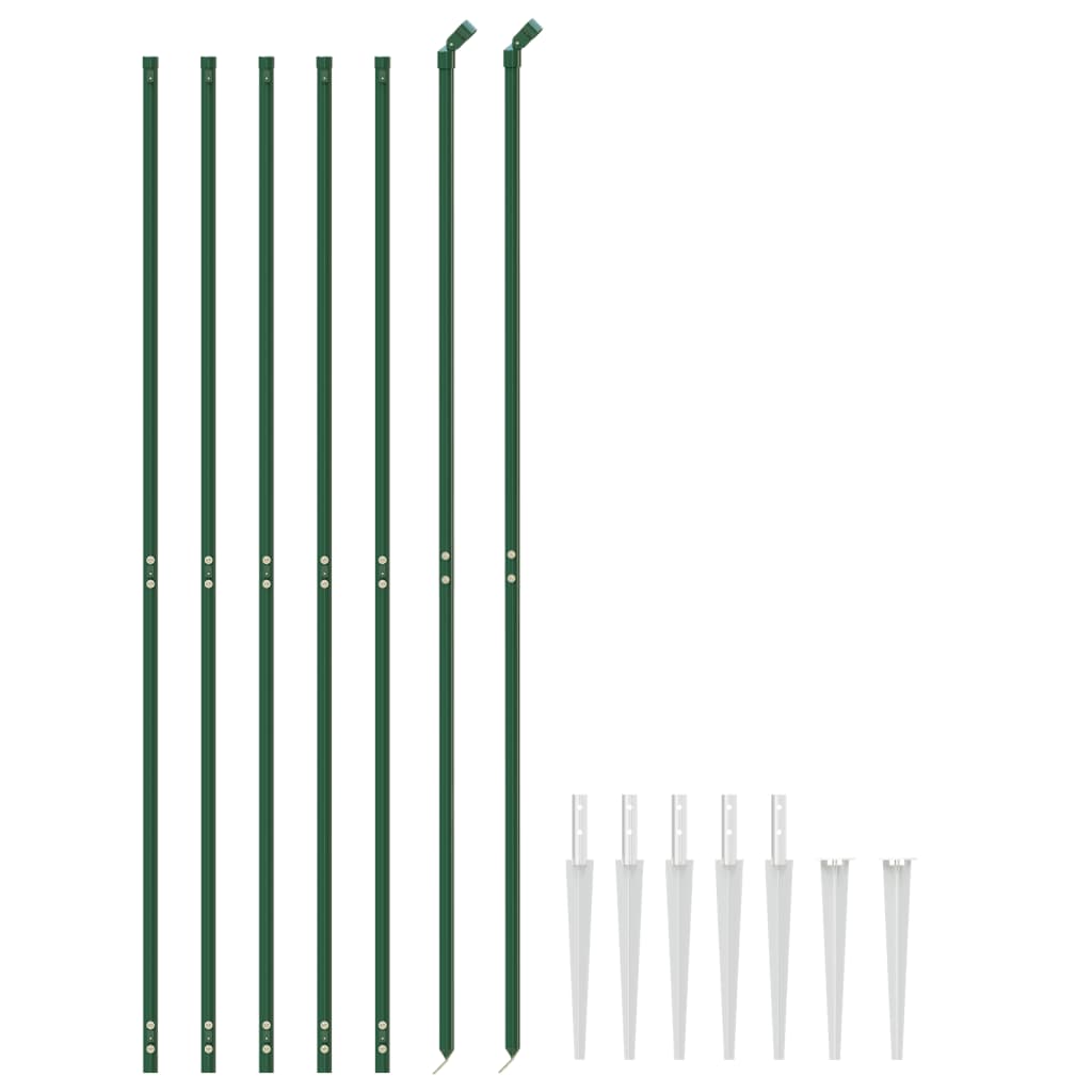 Clôture grillagée Vidaxxl avec ancrages au sol 1,6x10 m vert