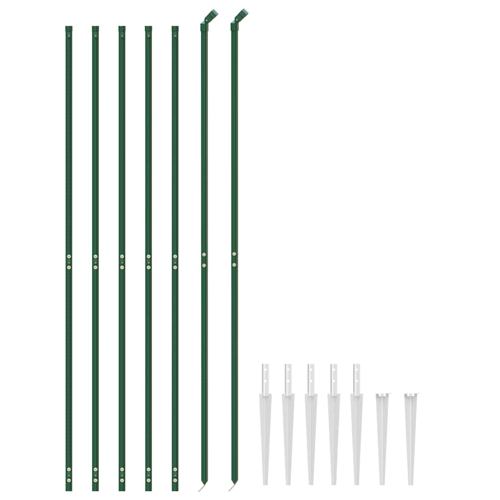 Clôture grillagée Vidaxxl avec ancrages au sol 1,6x10 m vert