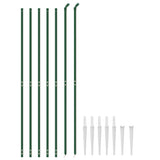 Clôture grillagée Vidaxxl avec ancrages au sol 1,6x10 m vert