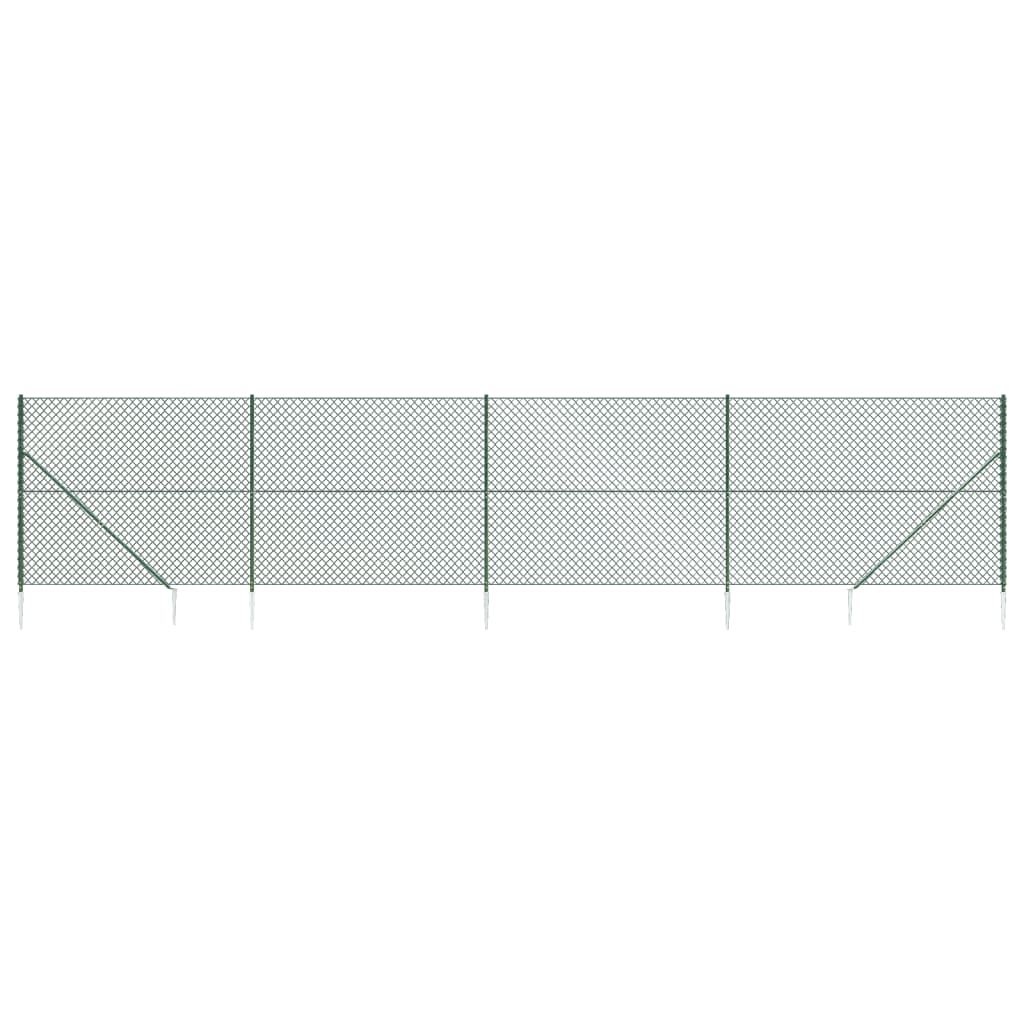 Clôture grillagée Vidaxxl avec ancrages au sol 1,8x10 m vert
