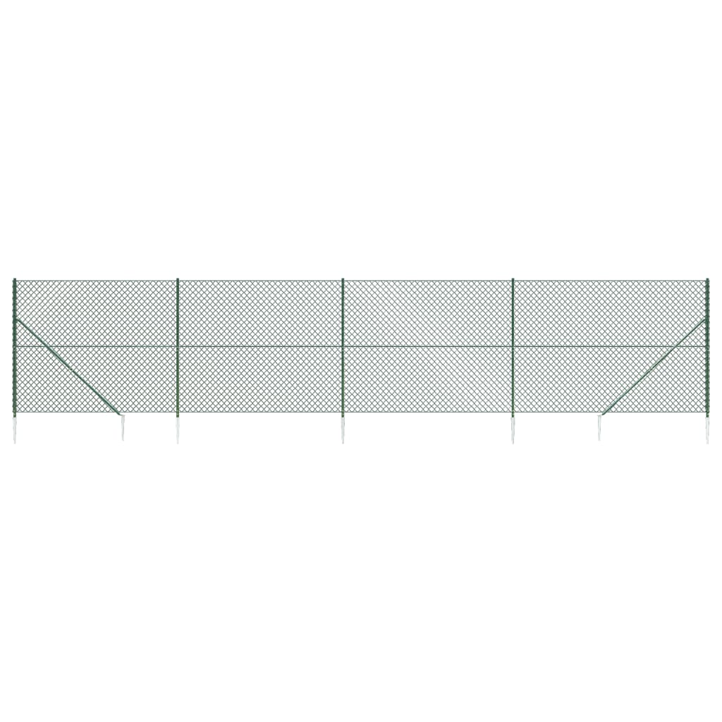 Vidaxl Gaashek with ground anchors 2.2x10 m green