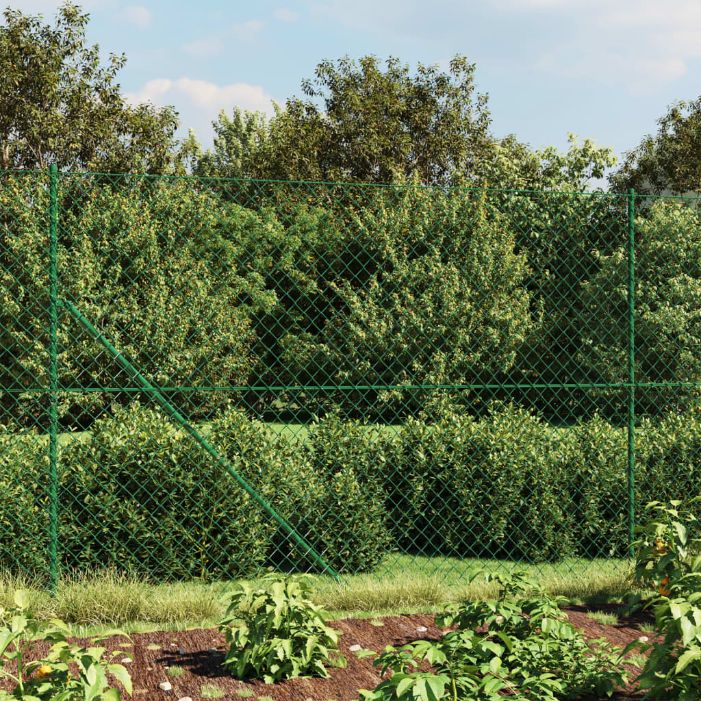 Vidaxl mesh fence with flens 2x10 m green