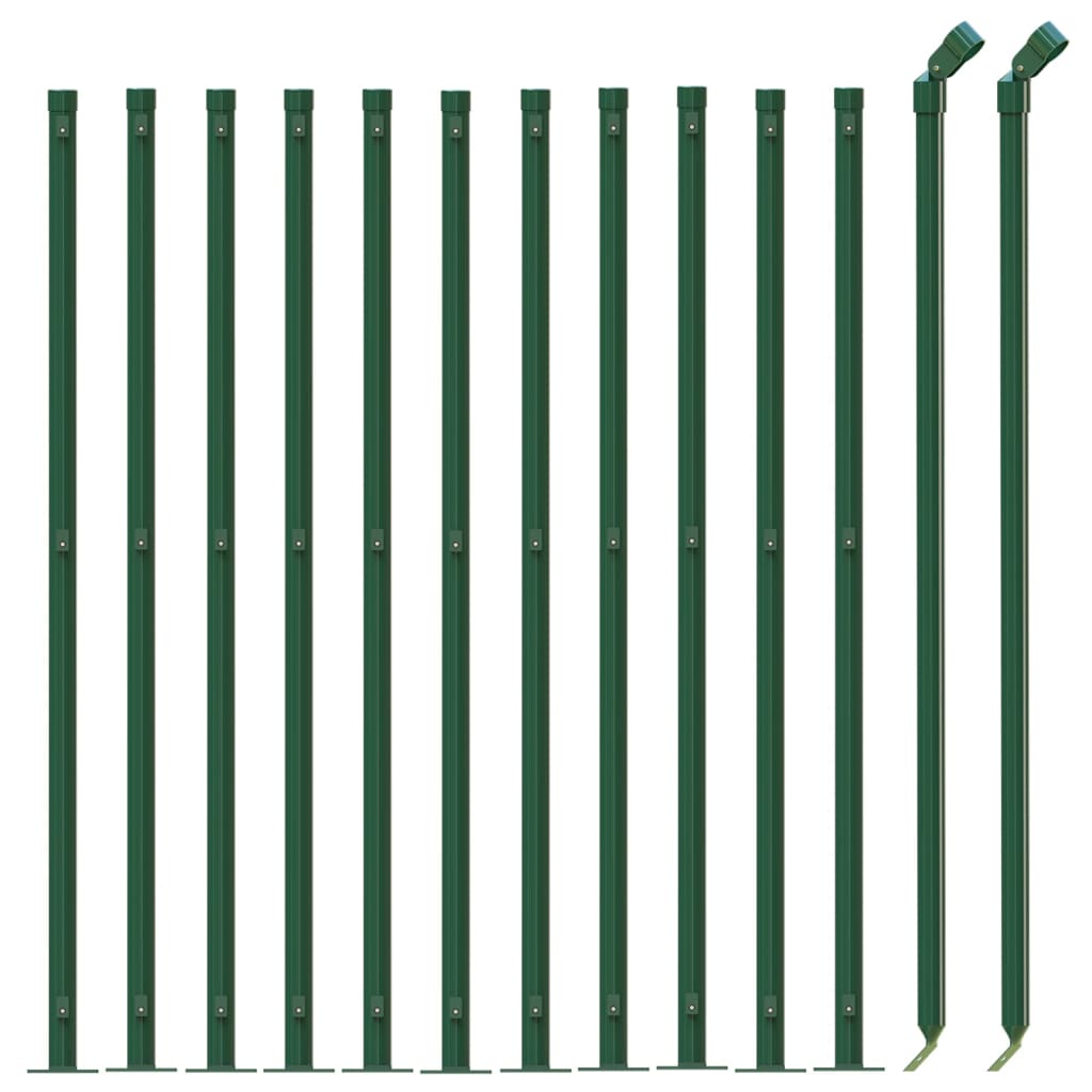 Clôture grillagée VidaXL avec bride 1x25 m vert