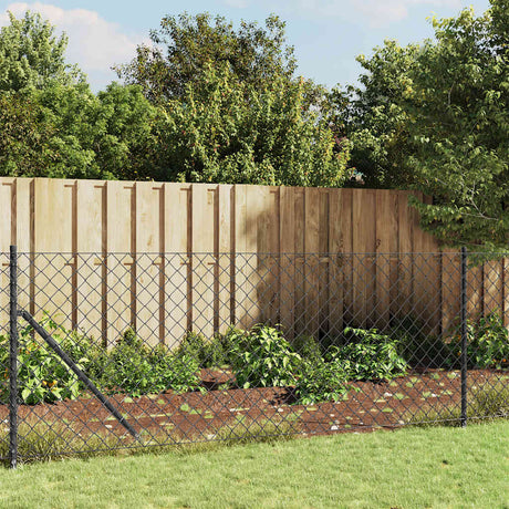Clôture grillagée Vidaxl 1x10 m anthracite