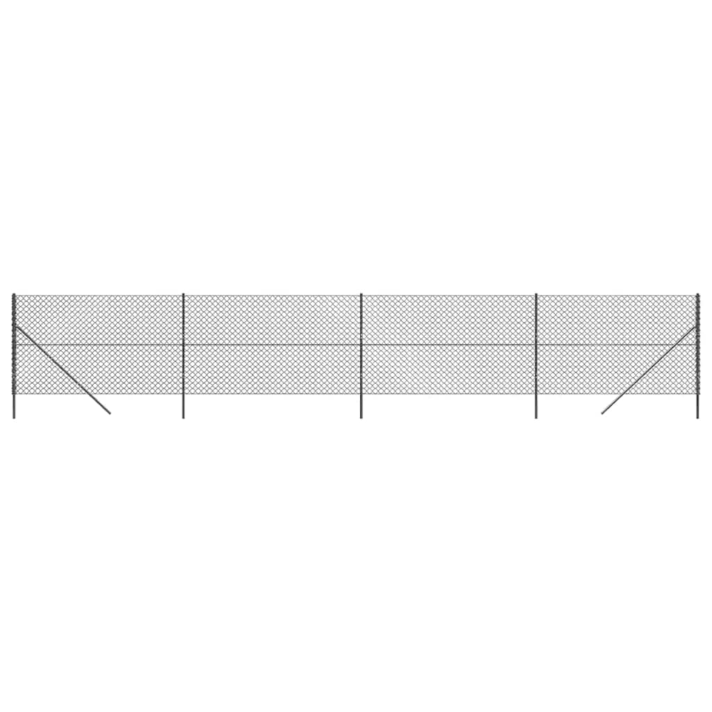Clôture grillagée Vidaxl 2x10 m anthracite